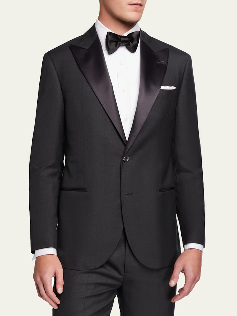 Brunello Cucinelli Men's Peak-Lapel Two-Piece Tuxedo Suit outlook