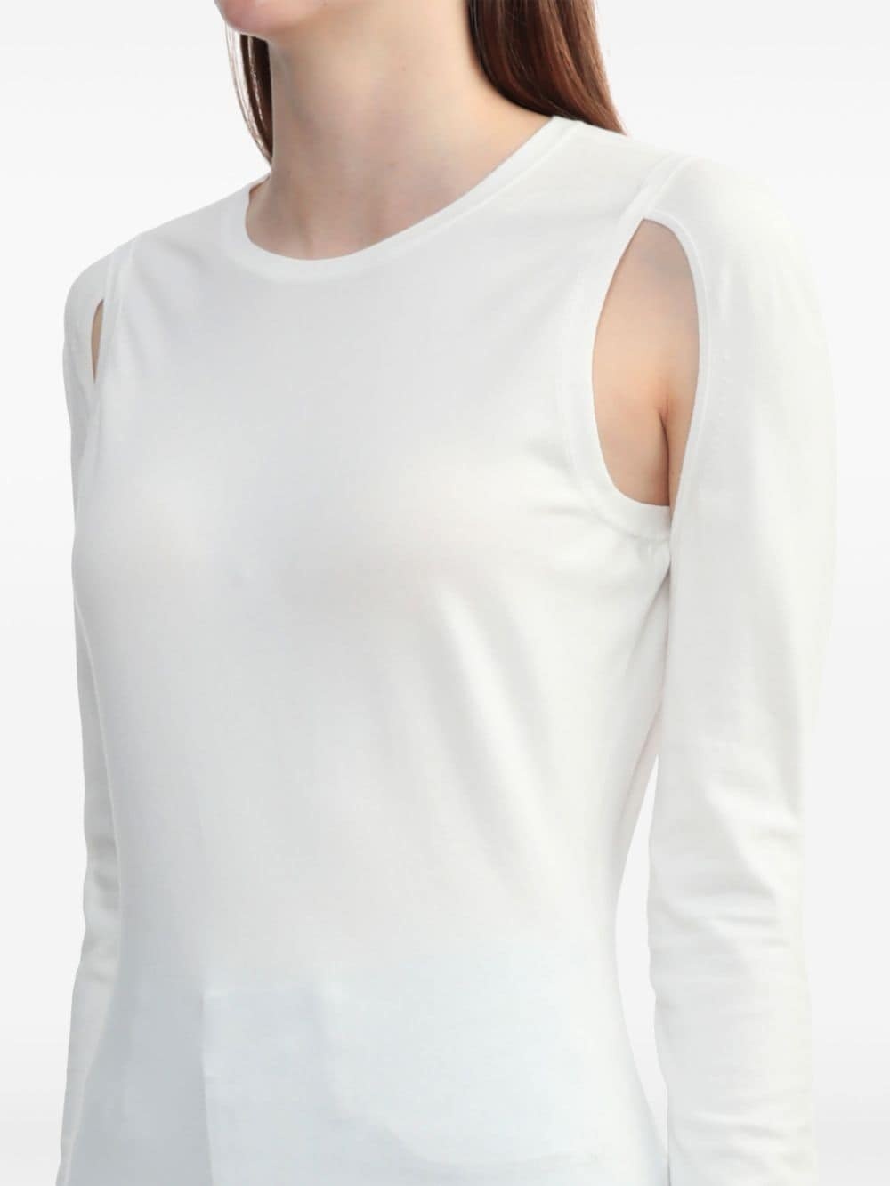 cut-out fine-knit jumper - 5