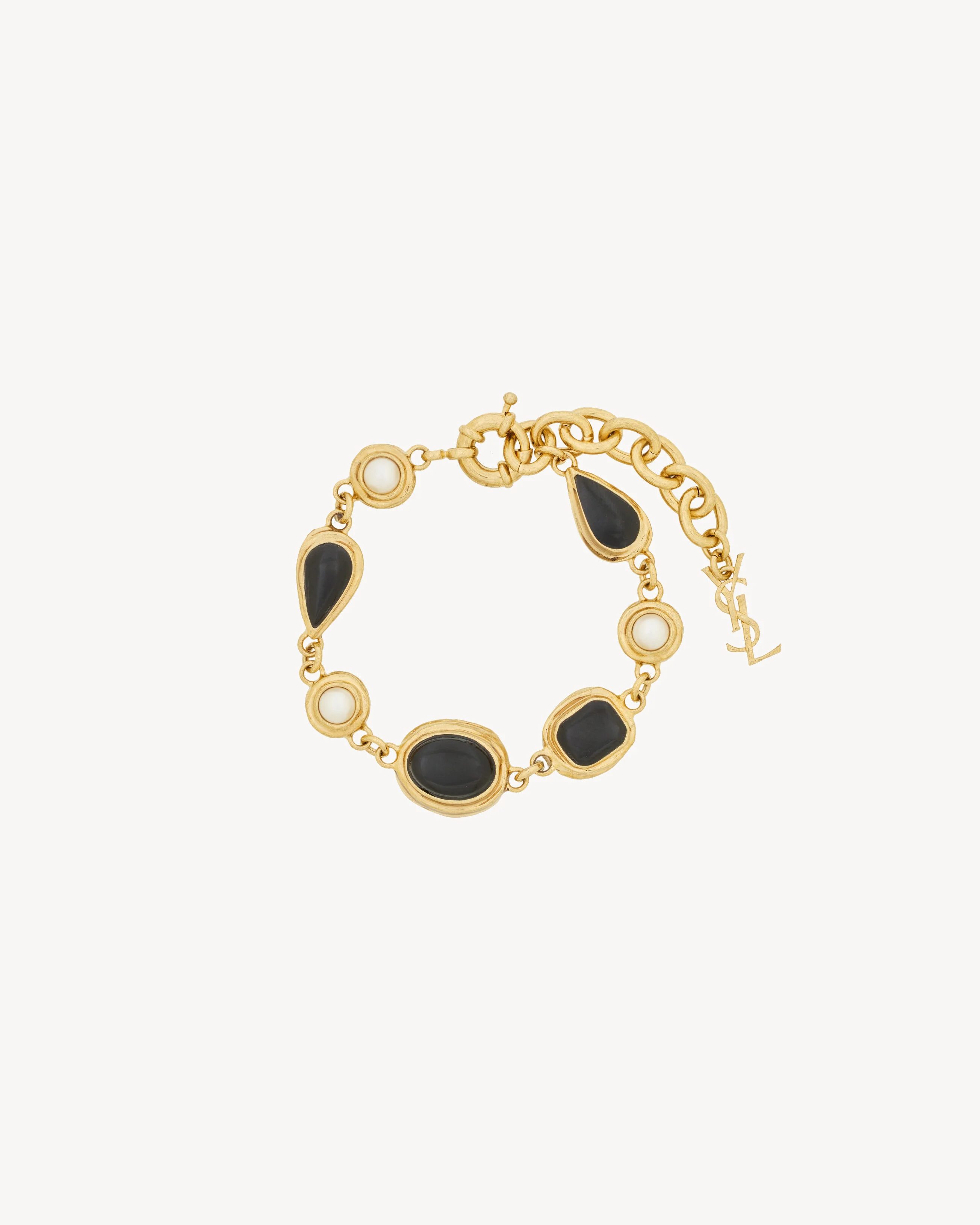 CABOCHON BRACELET IN ENAMEL, RESIN, AND METAL - 1