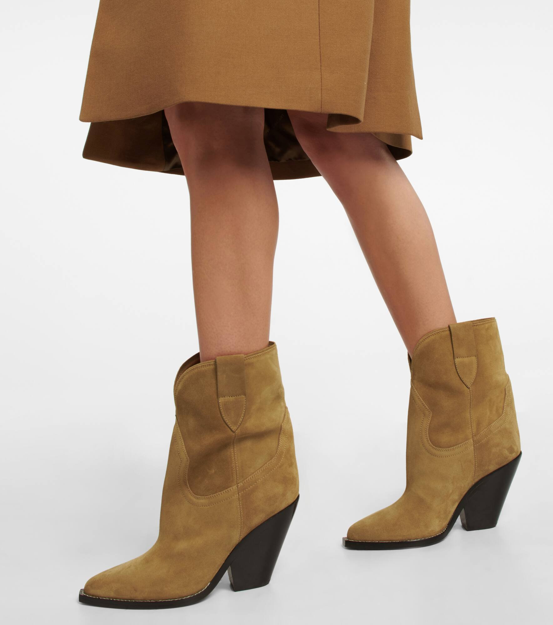 Leyane suede mid-calf cowboy boots - 7