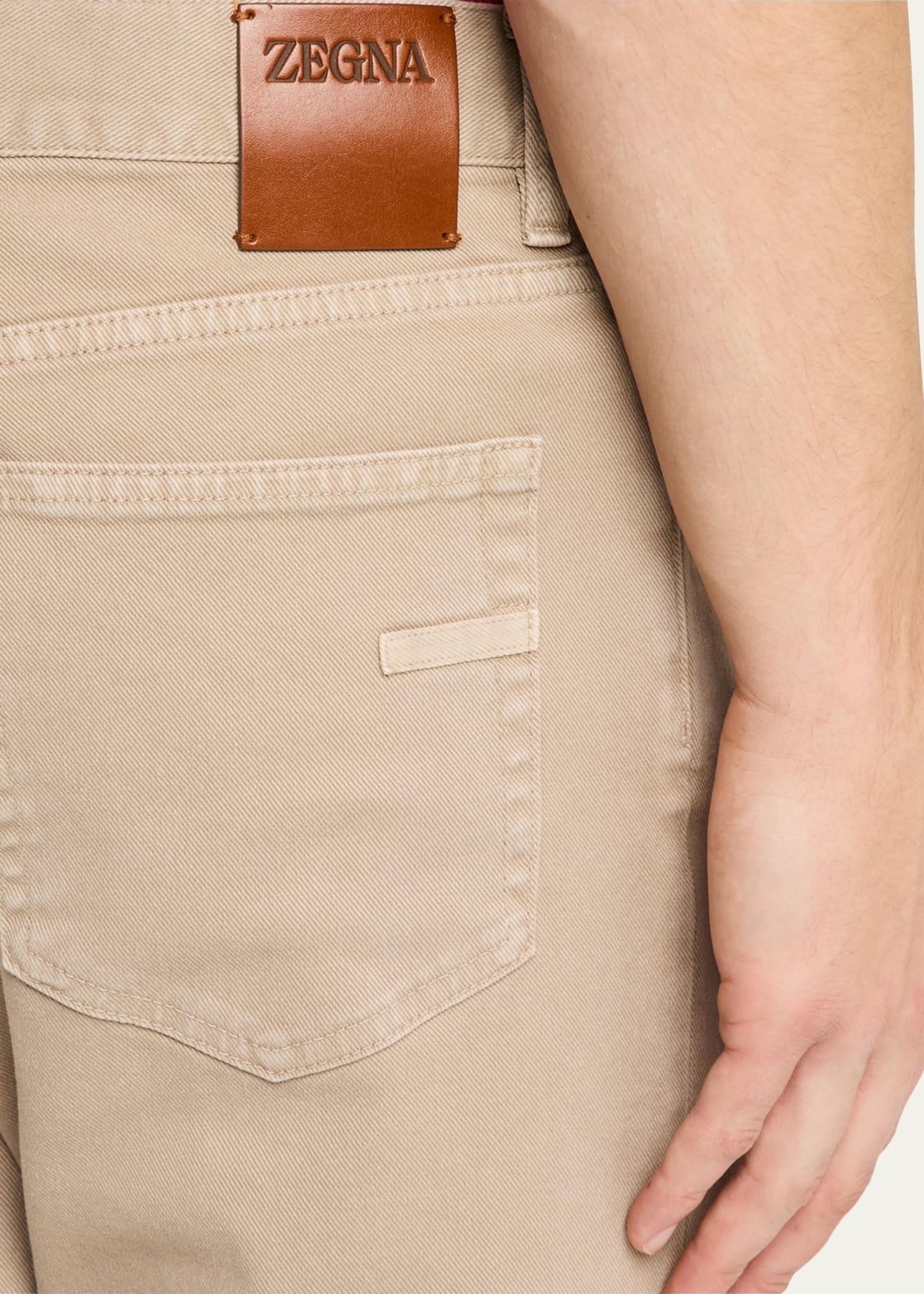 Men's Five-Pocket Colored Delave Pants - 5