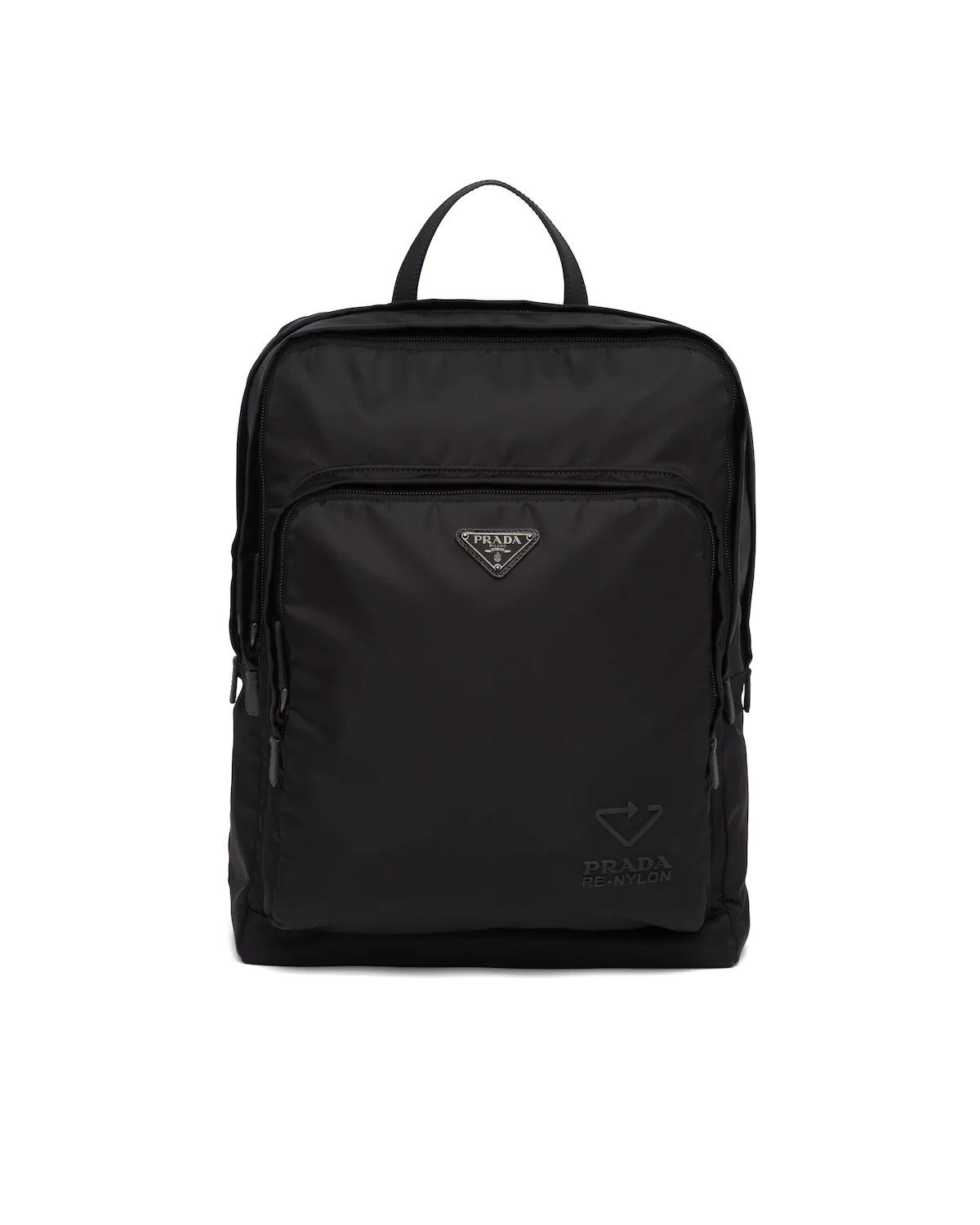 Re-Nylon and Saffiano leather backpack - 1