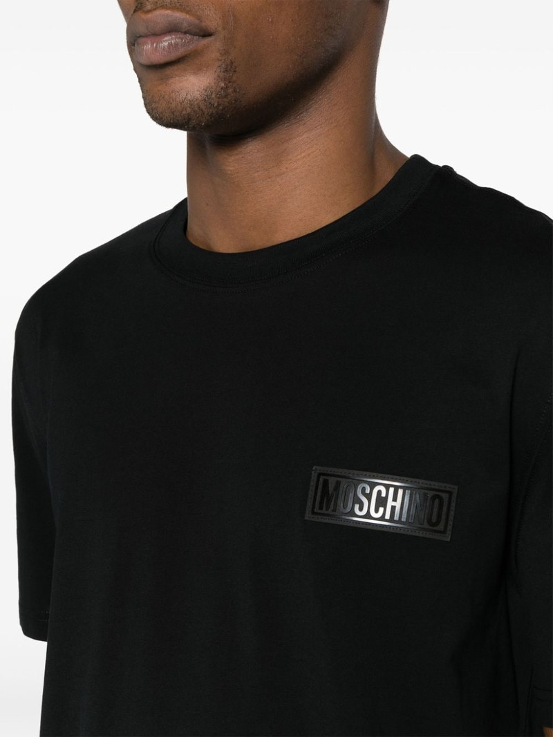 logo-appliquÃ© cotton T-shirt 5
