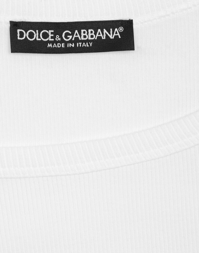 Fine-rib cotton tank top with the Re-Edition label 5