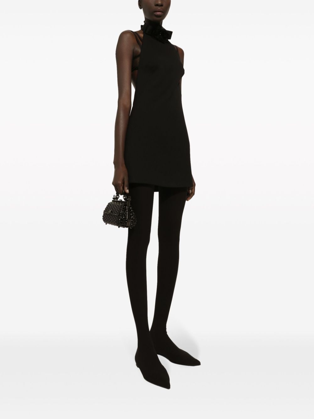 floral-appliquÃ©s sleeveless minidress - 2