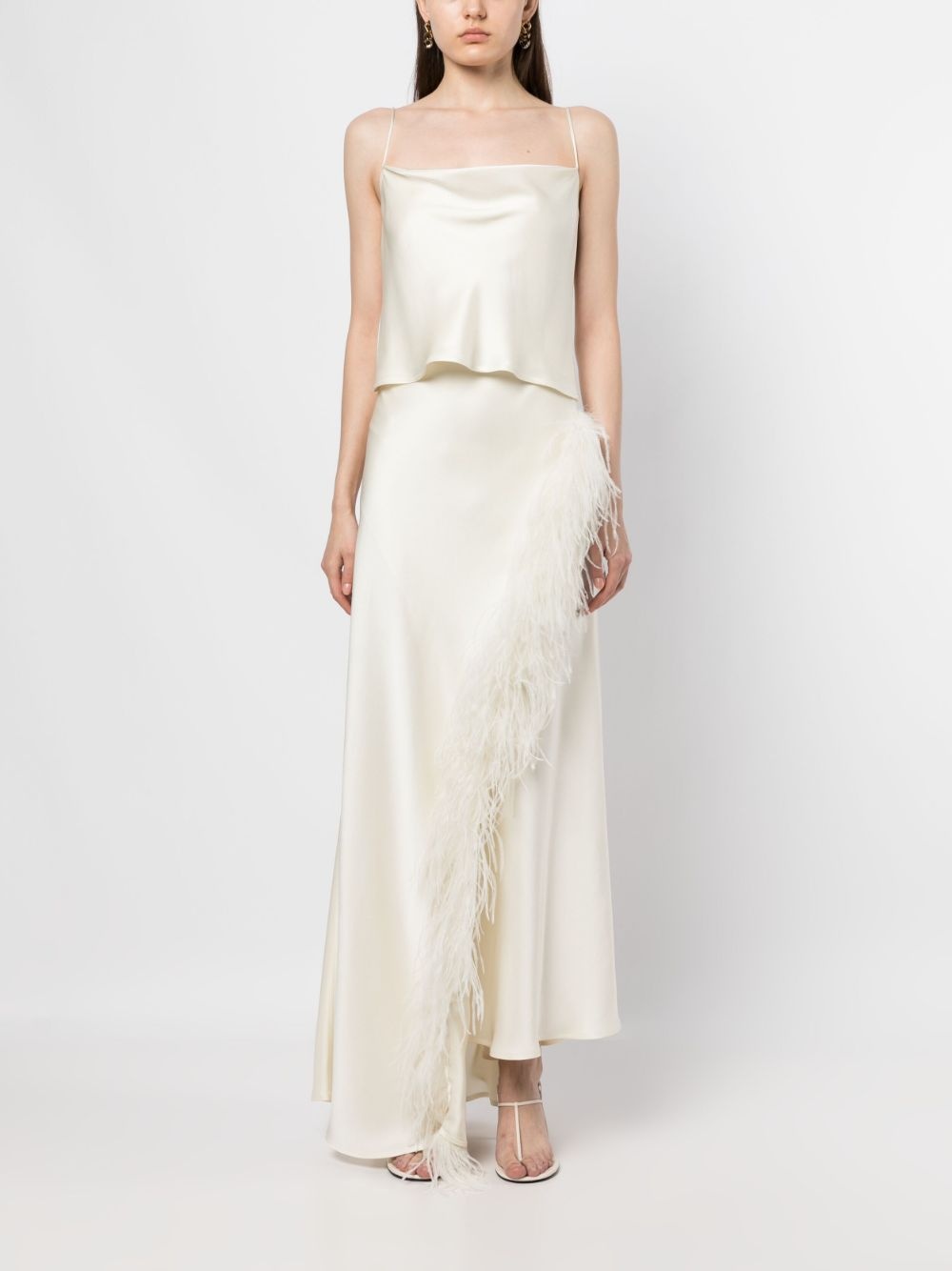 FEATHER ASYMMETRICAL SKIRT - 2