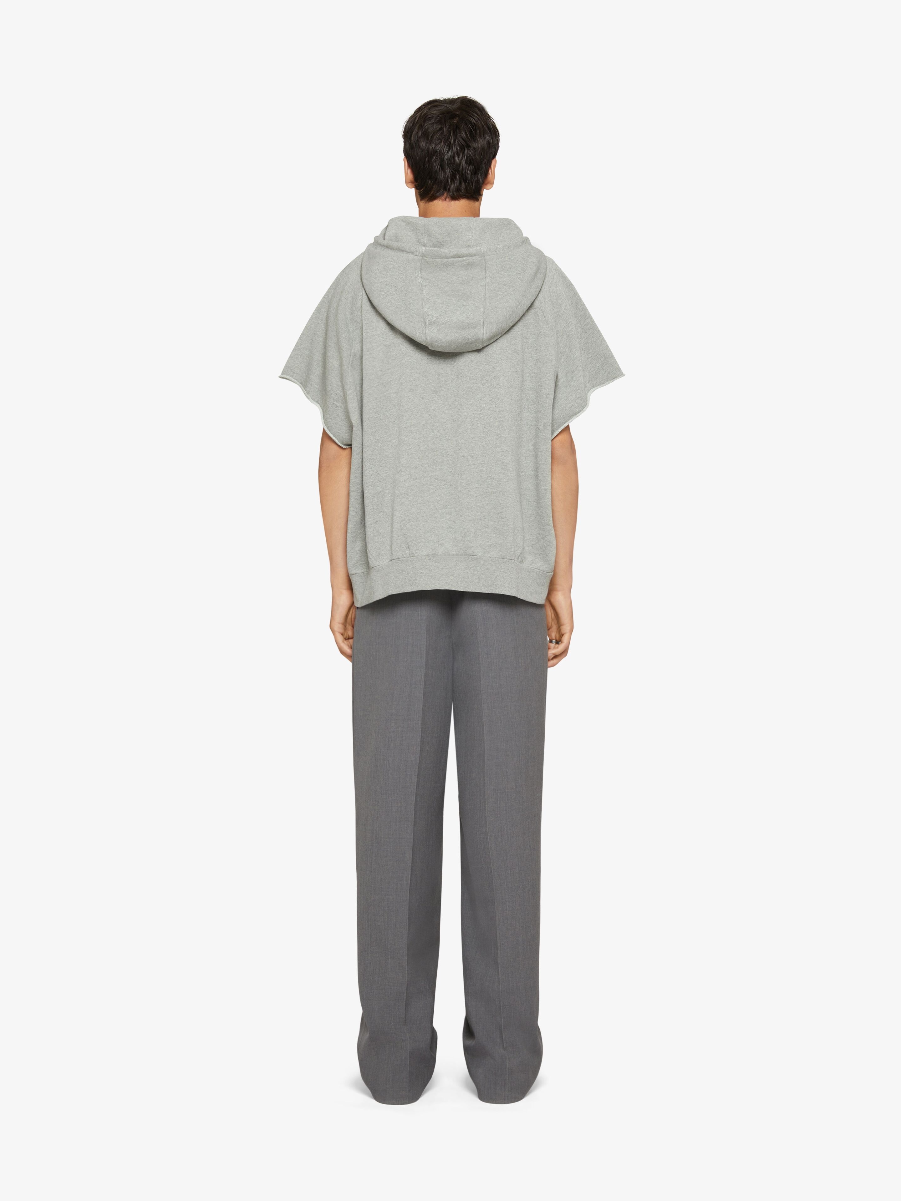 GIVENCHY CREST OVERSIZED SLEEVELESS HOODIE IN FLEECE - 4
