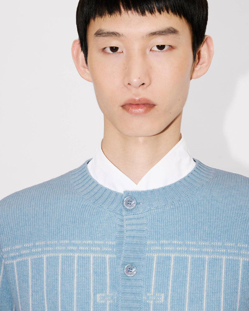 'KENZO Trompe L'oeil' cardigan in cotton wool 6