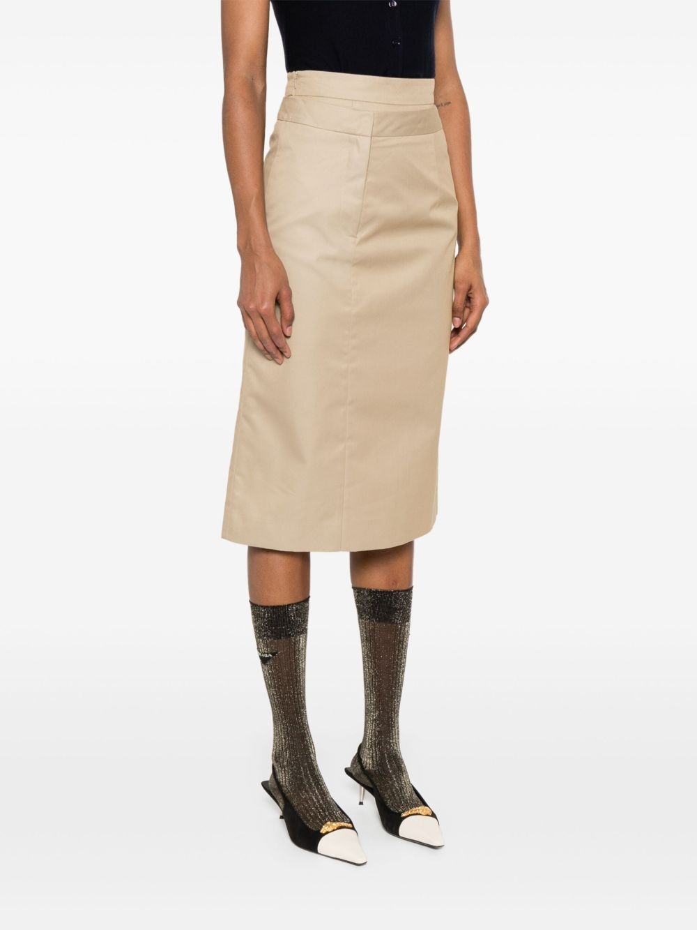 twill midi dress - 3