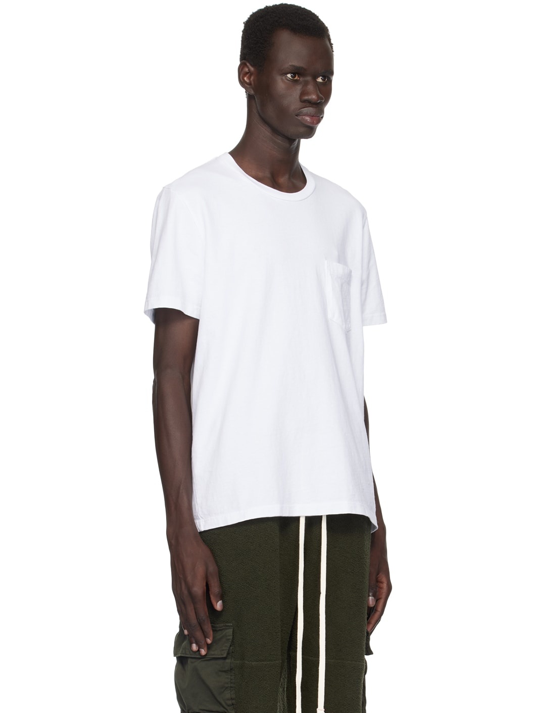 White Heavyweight Classic Pocket T-shirt - 2