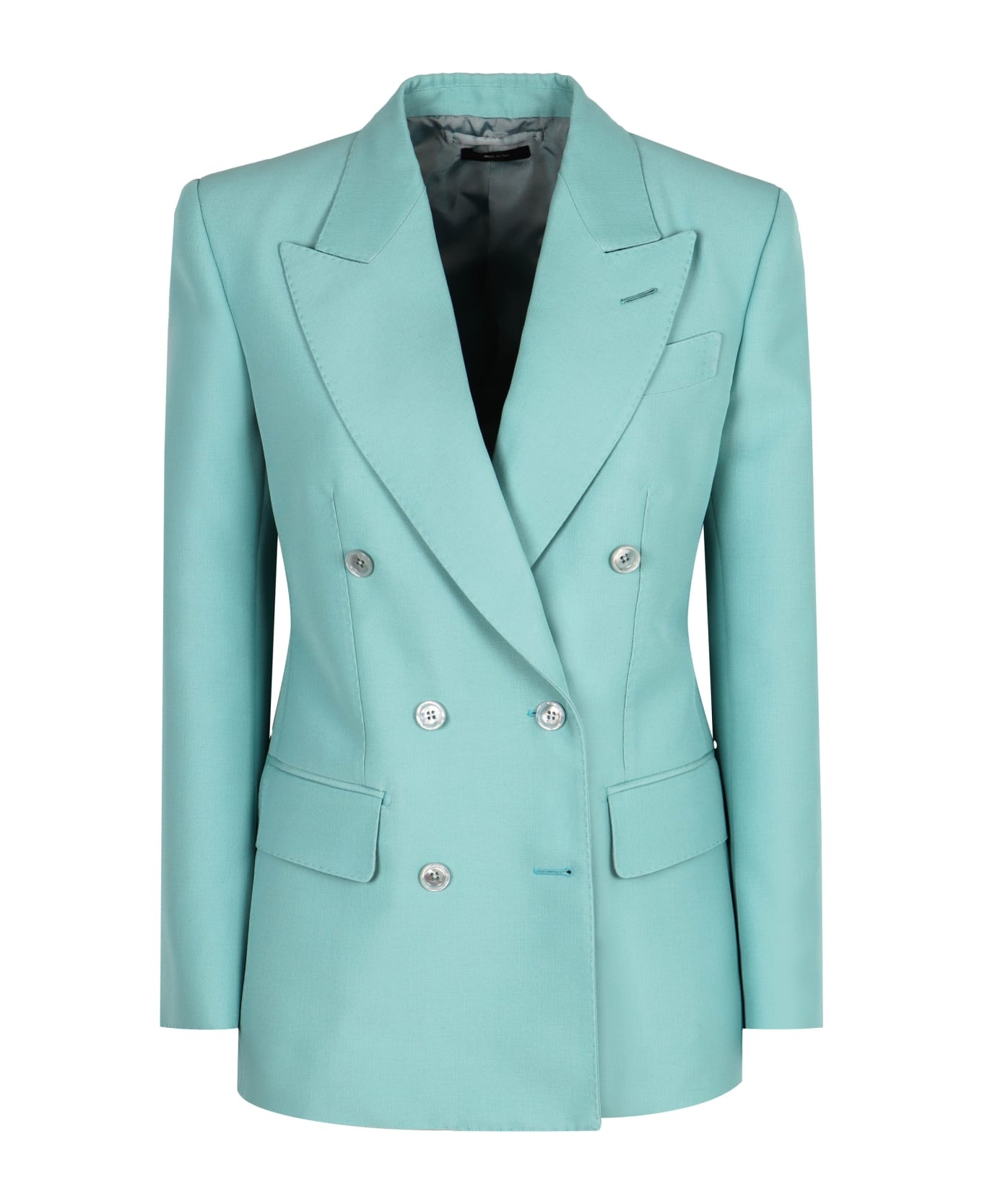 Double-breasted Wool Blazer - 1