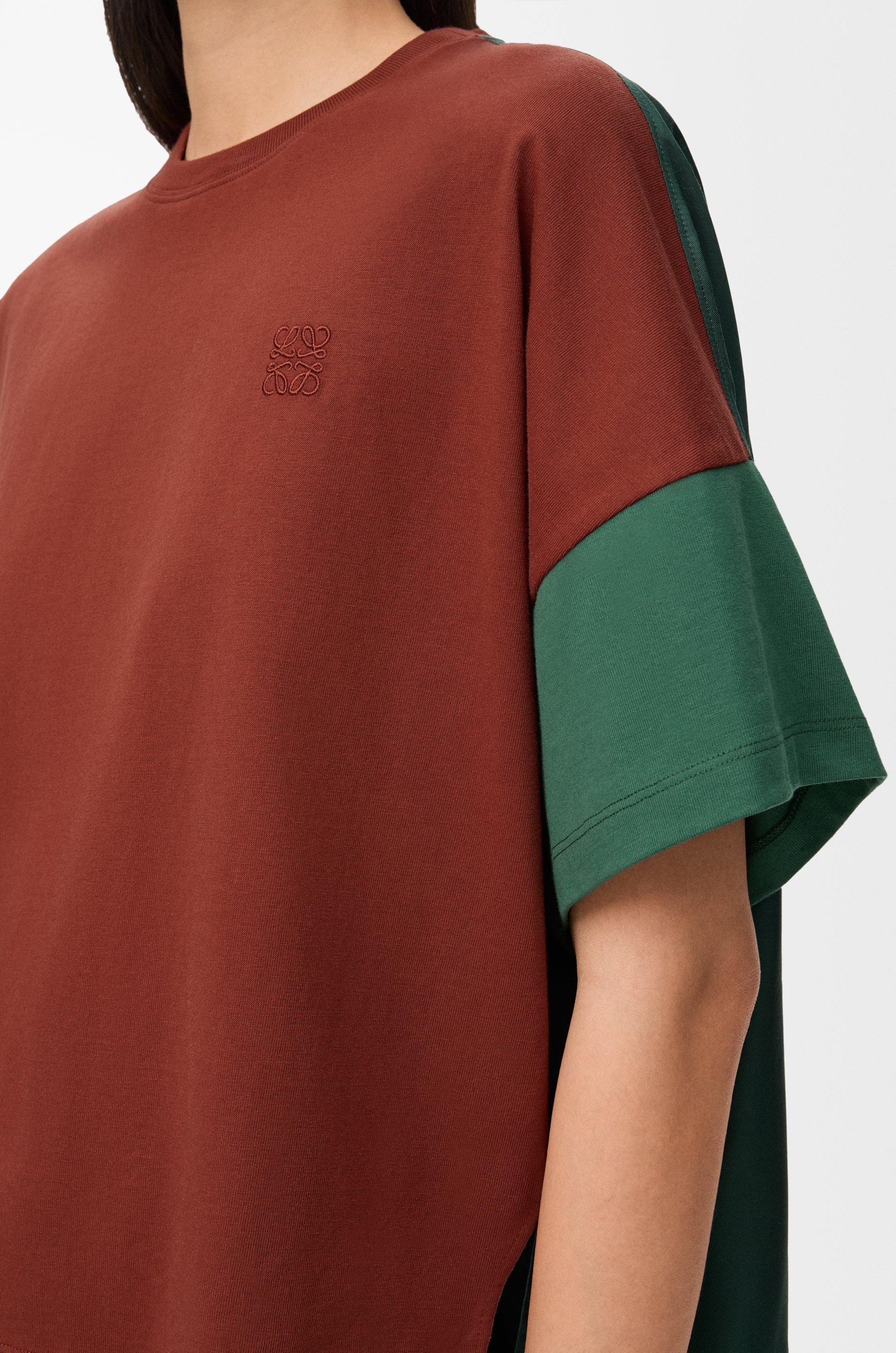 Boxy fit T-shirt in cotton and silk - 5