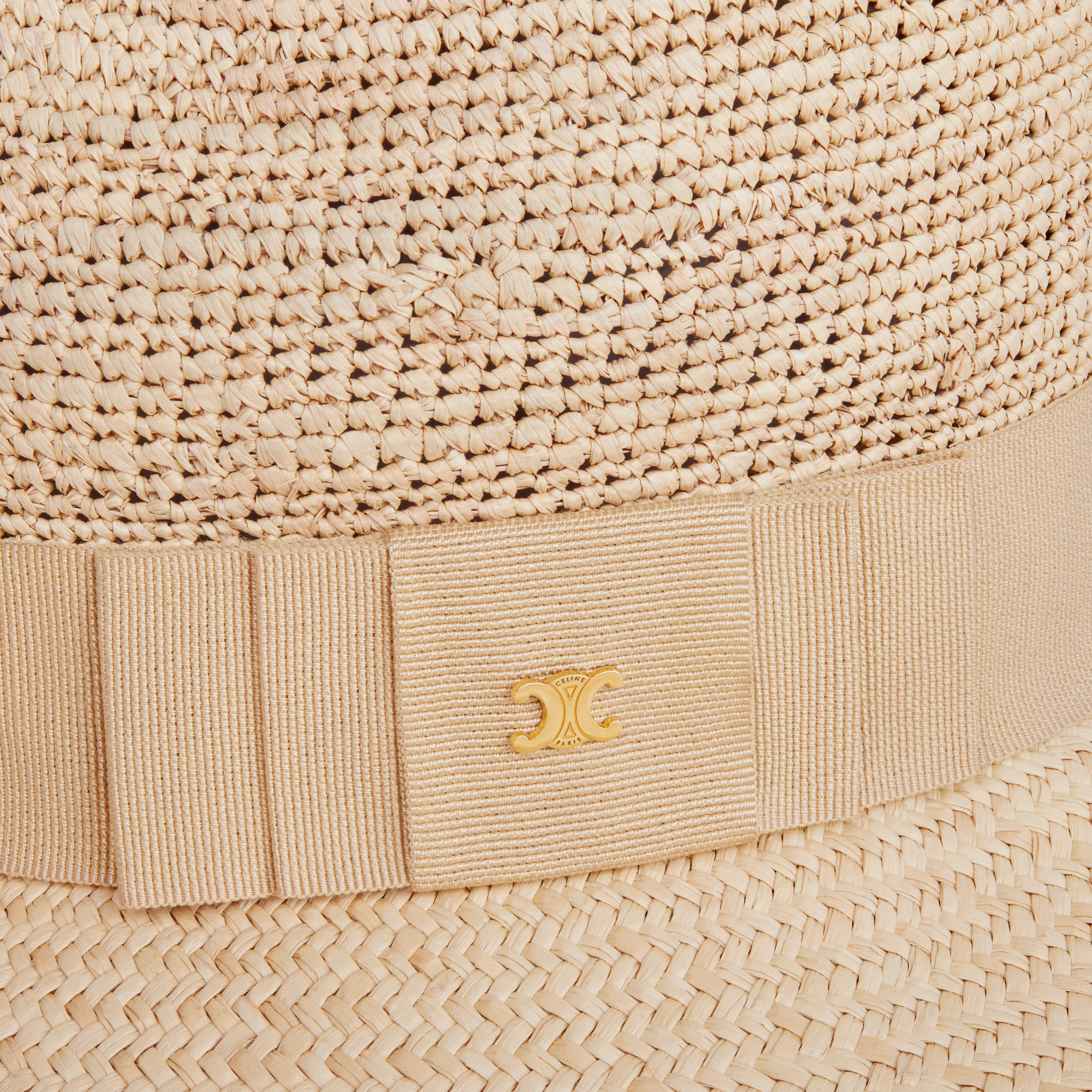 wide-brimmed triomphe hat in straw - 3