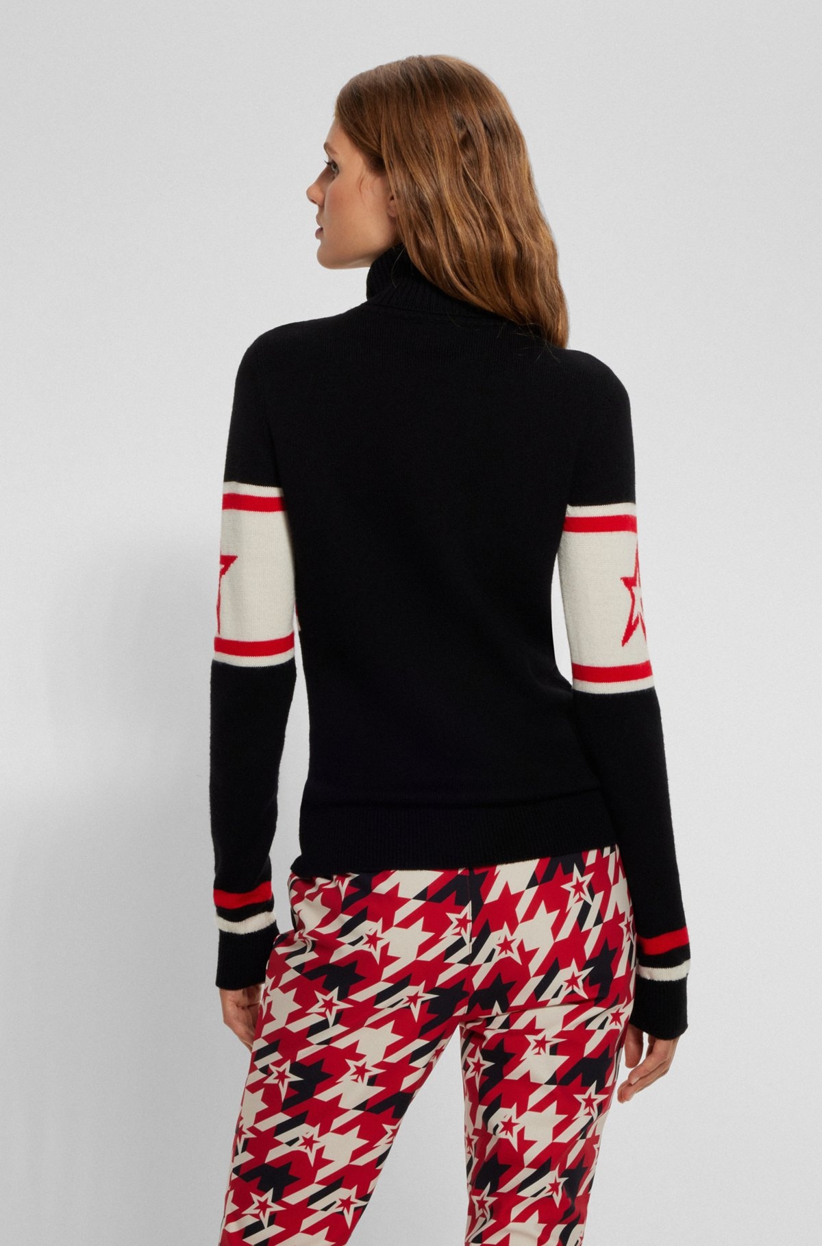 BOSS X PERFECT MOMENT LOGO SWEATER IN VIRGIN WOOL - 4