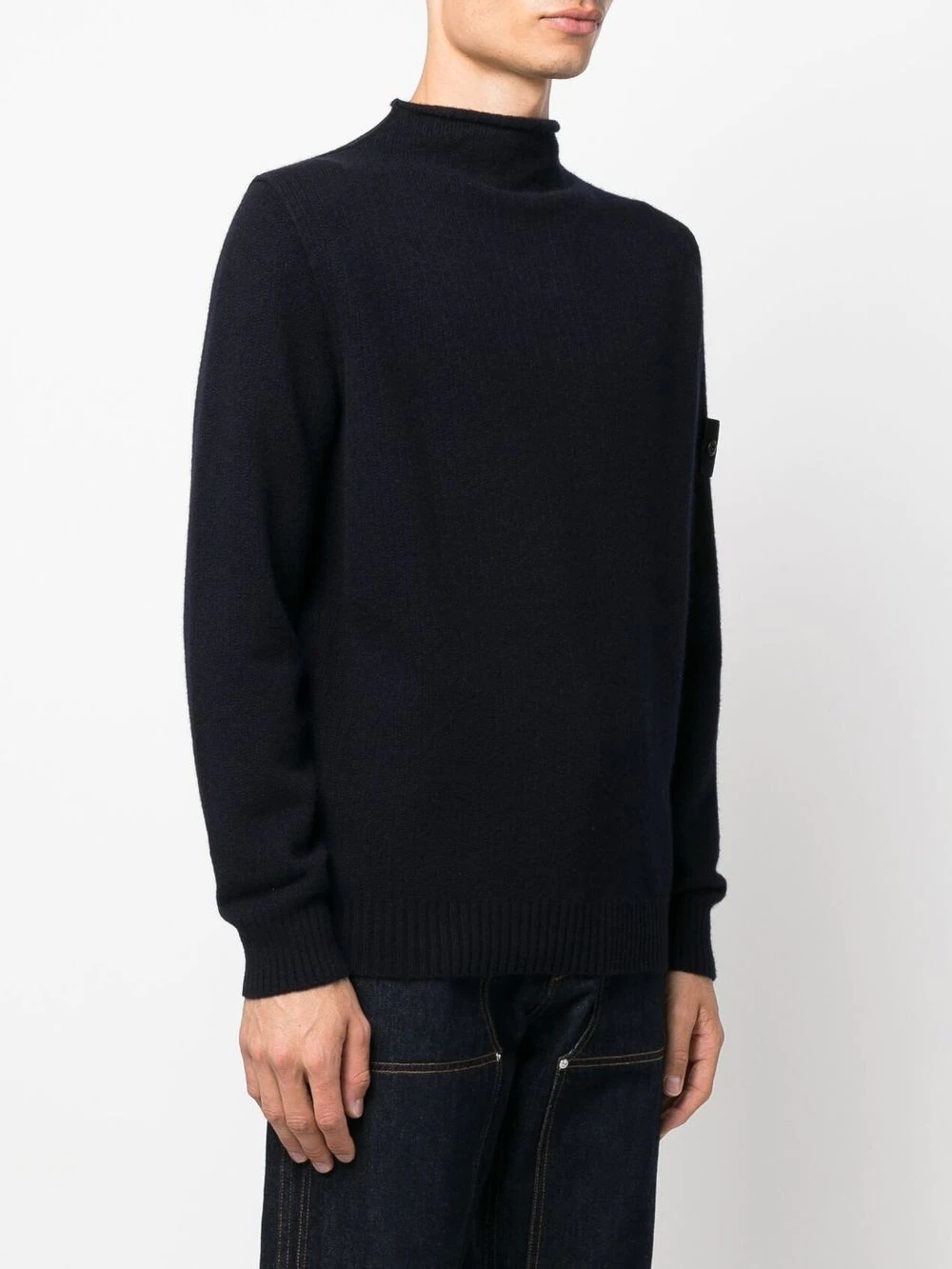 logo-patch sleeve jumper - 3