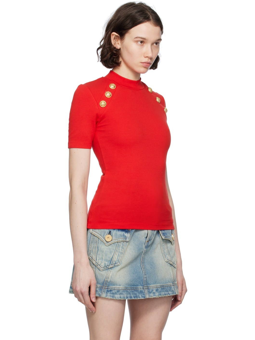 Red Button T-Shirt - 4