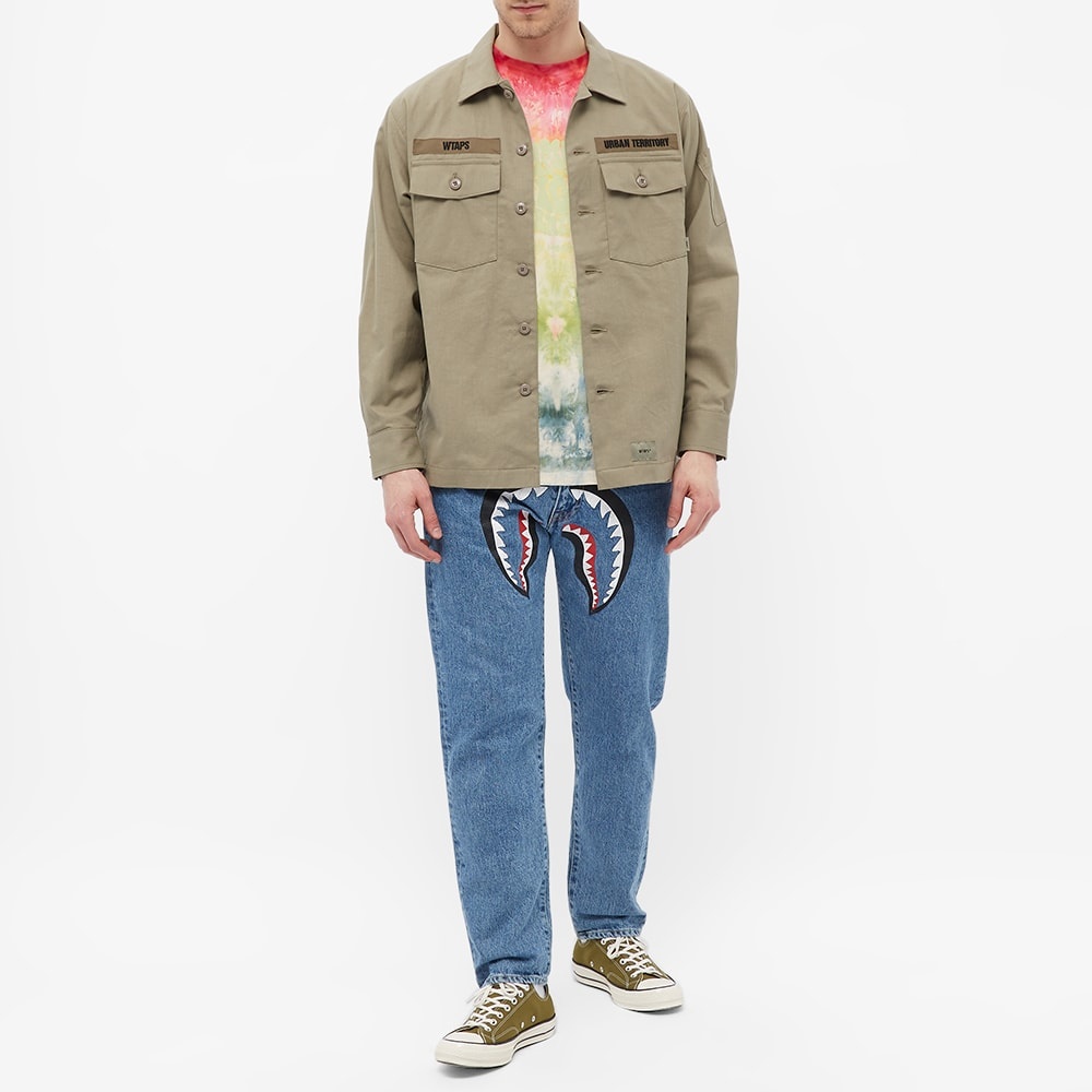 A Bathing Ape Shark Washed Wide Fit Denim Pant - 5