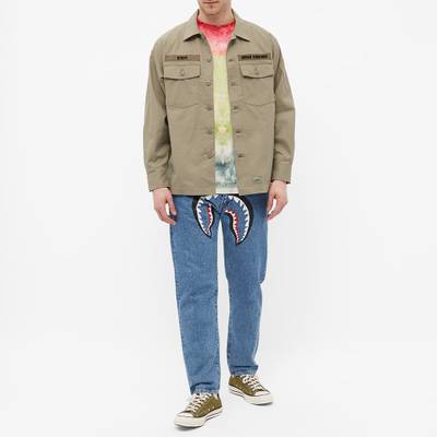 A BATHING APE® A Bathing Ape Shark Washed Wide Fit Denim Pant outlook