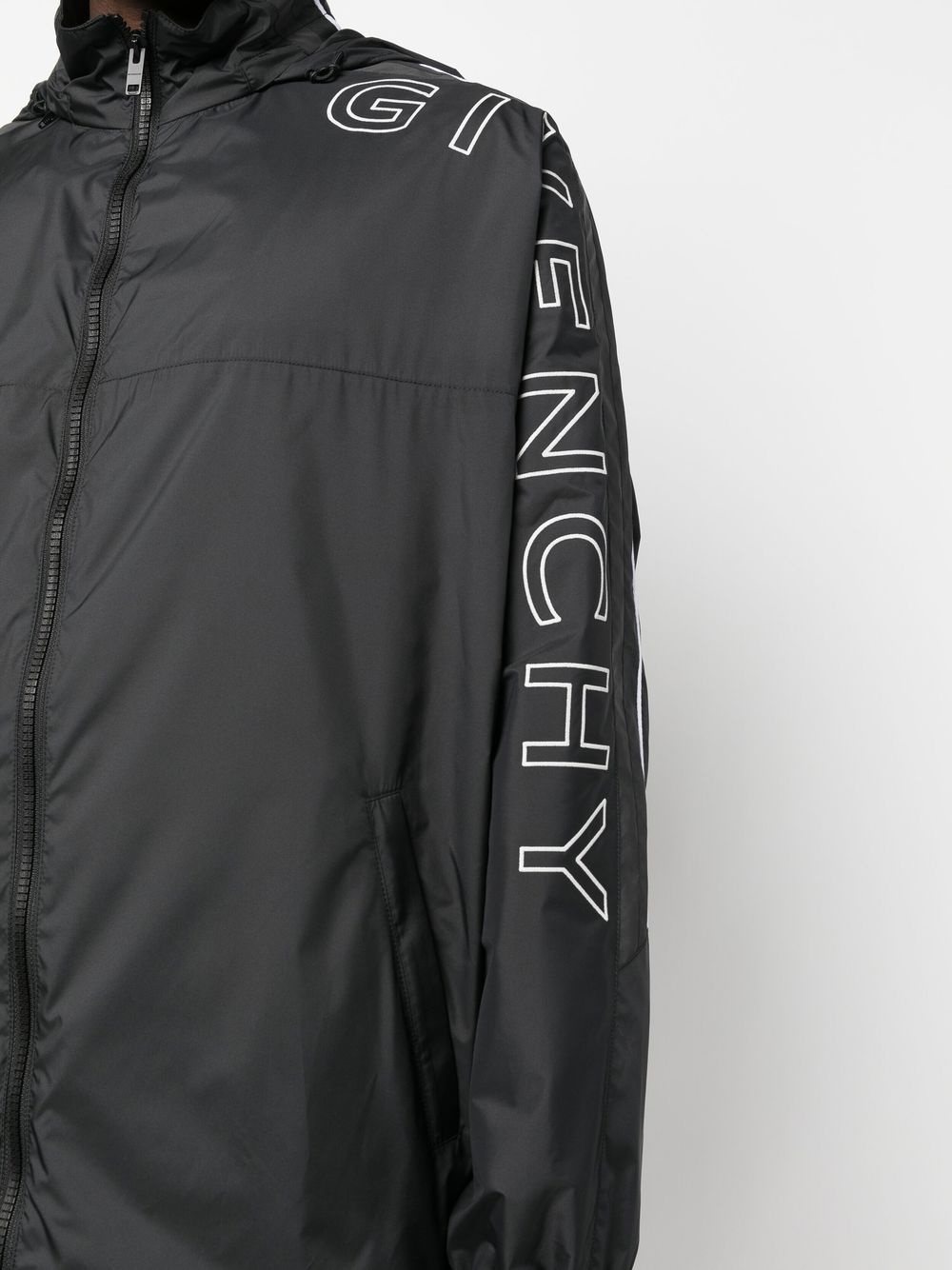long-sleeve logo-print jacket - 5