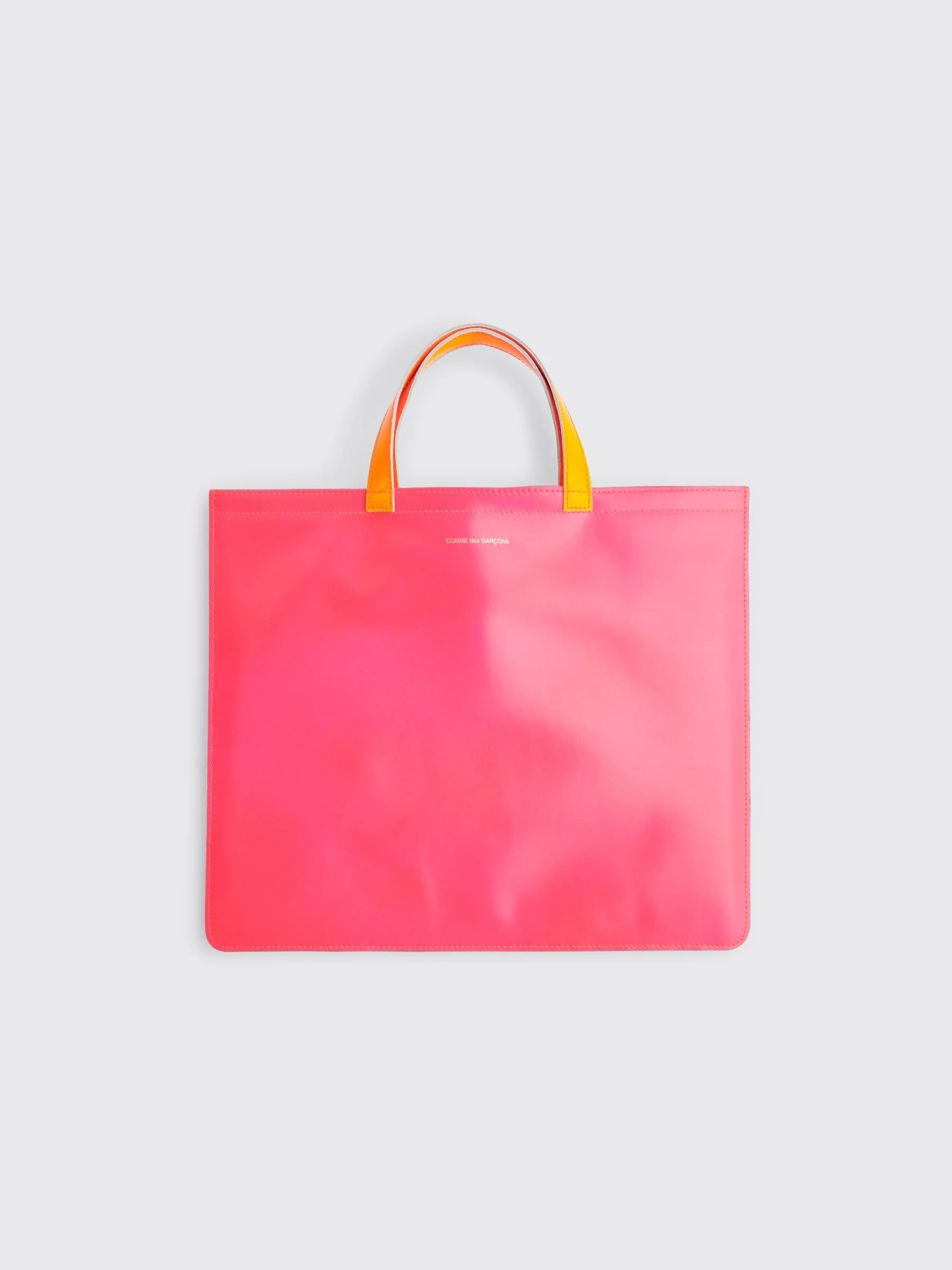 COMME DES GARÇONS WALLET SUPER FLUO LEATHER BAG PINK / YELLOW - 1