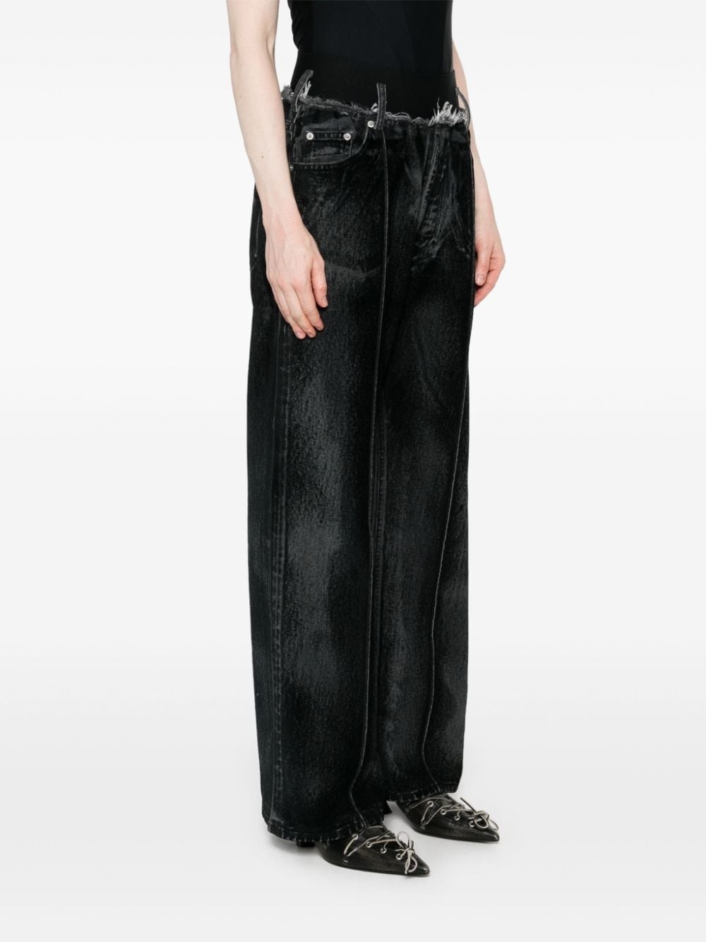 logo-waistband jeans - 3