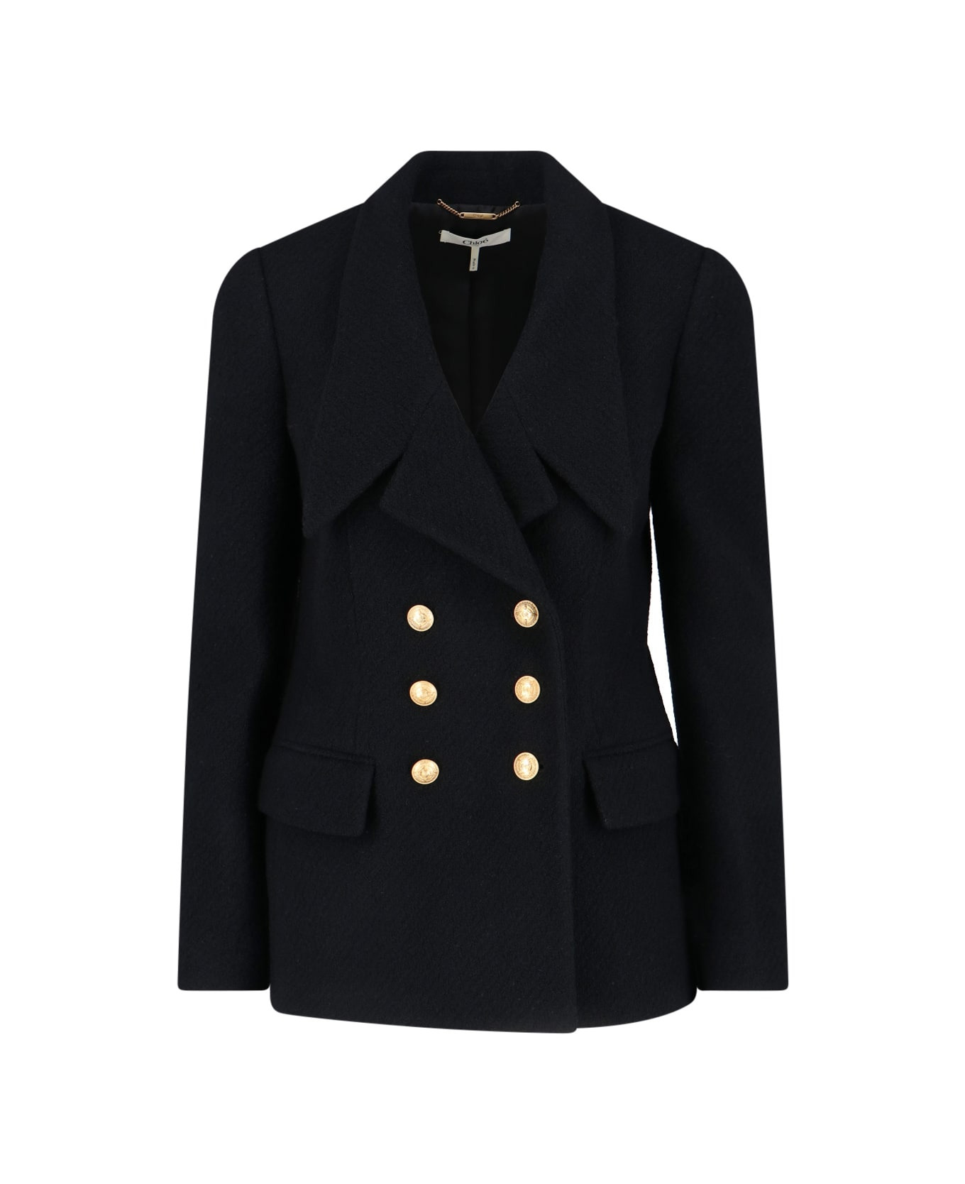 Double-breasted Wool Blend Blazer - 1