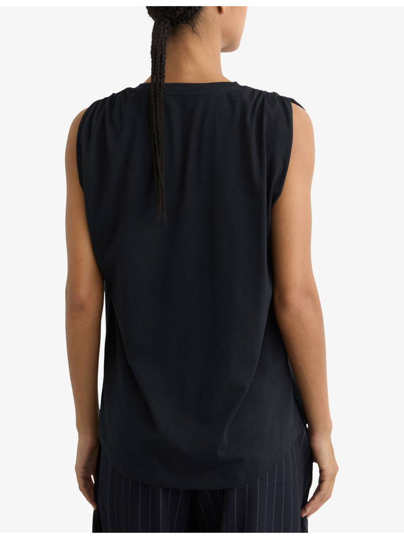 Renee V-Neck Gathered-Detail Cotton T-Shirt 4