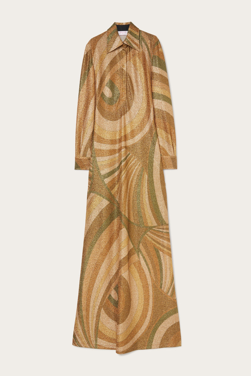 IRIDE PRINT JERSEY LAMÉ DRESS 1