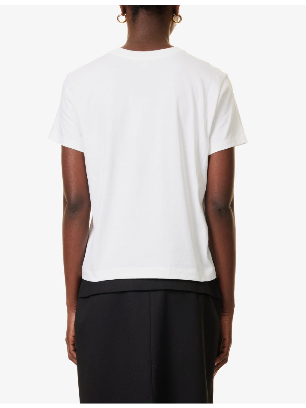 Round-neck ribbed-trim cotton-jersey T-shirt - 4