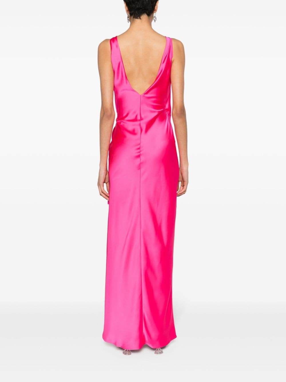 Elegant Hammered satin gown - 4