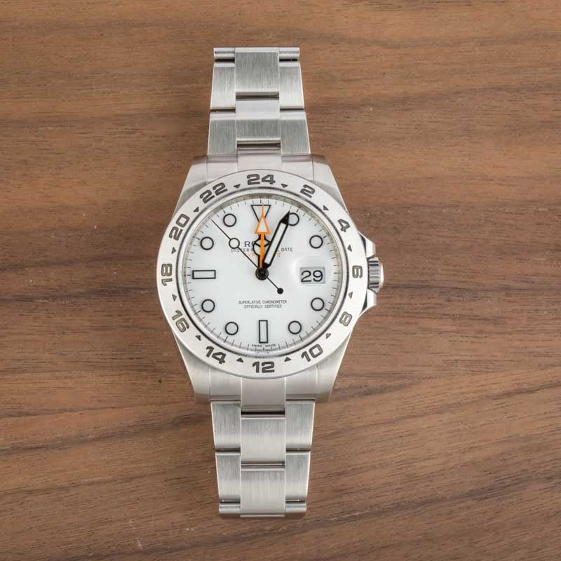 Pre-owned Rolex Explorer II 216570 White Dial - 6