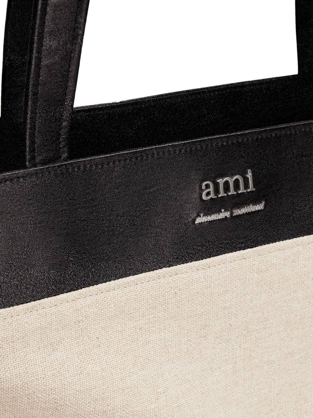 logo-plaque panelled tote bag - 5