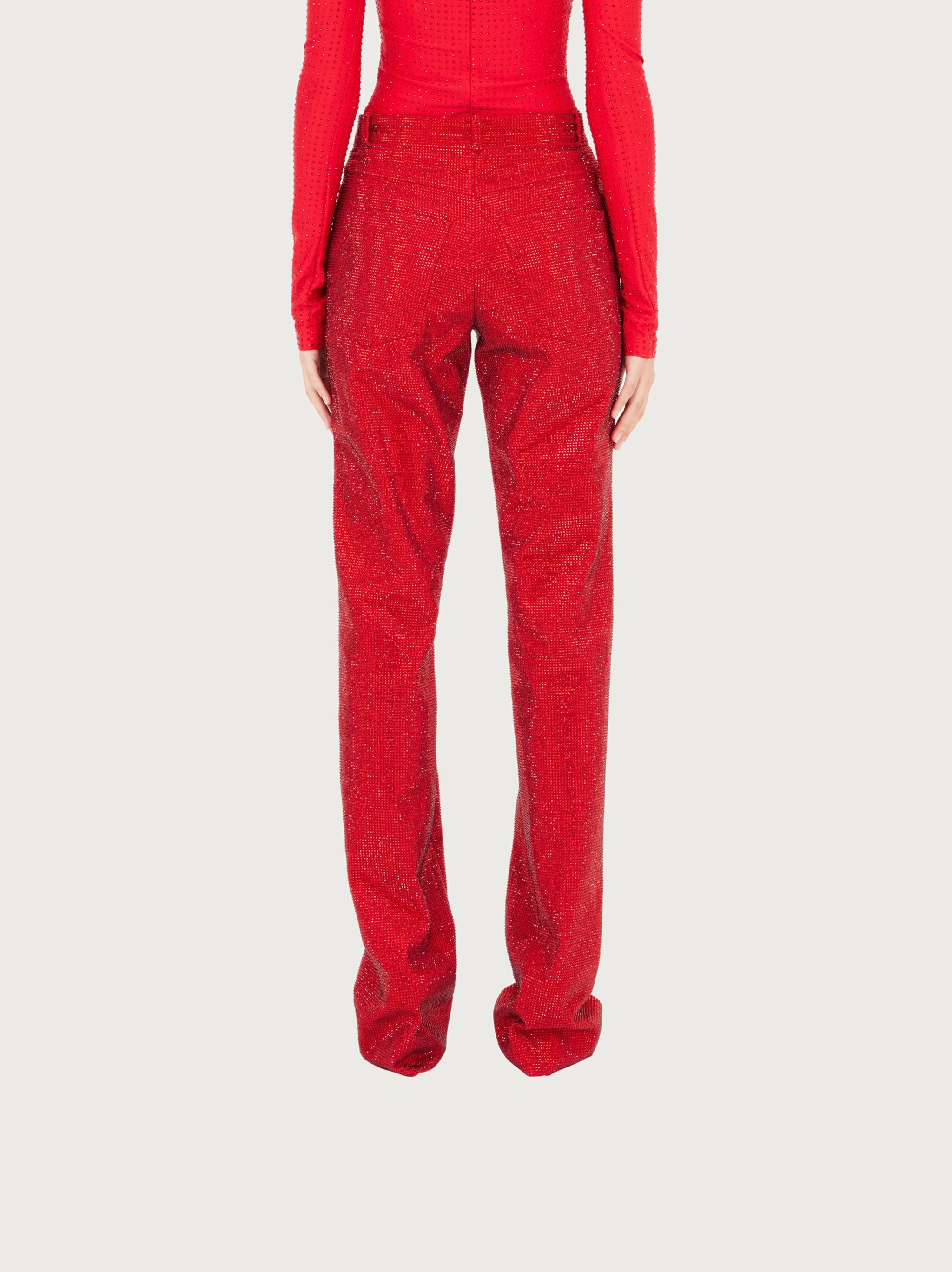 Crystal embellished 5 pockets trouser - 4