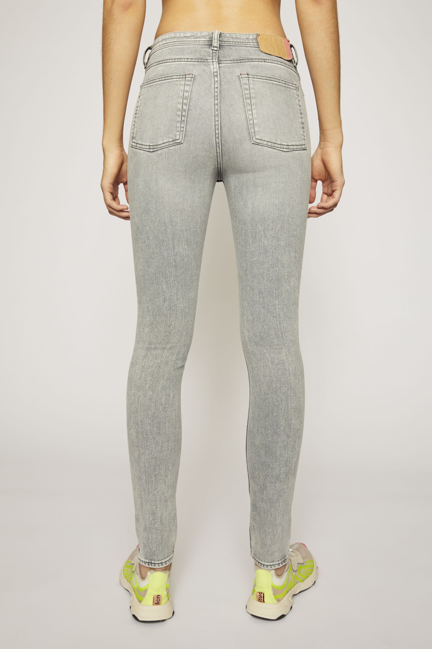 High-rise skinny jeans stone grey - 3