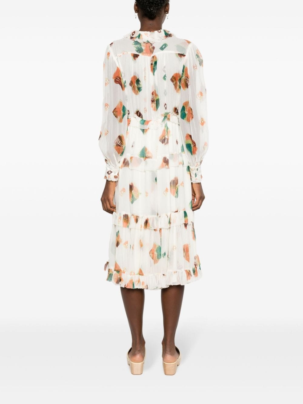 Reina ruffled midi shirtdress - 4