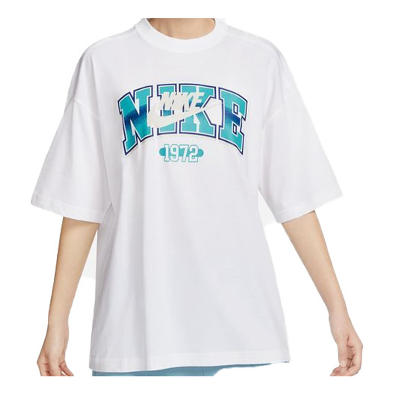 (WMNS) Nike Sportswear Boxy T-Shirt 'White' FQ7011-100 1