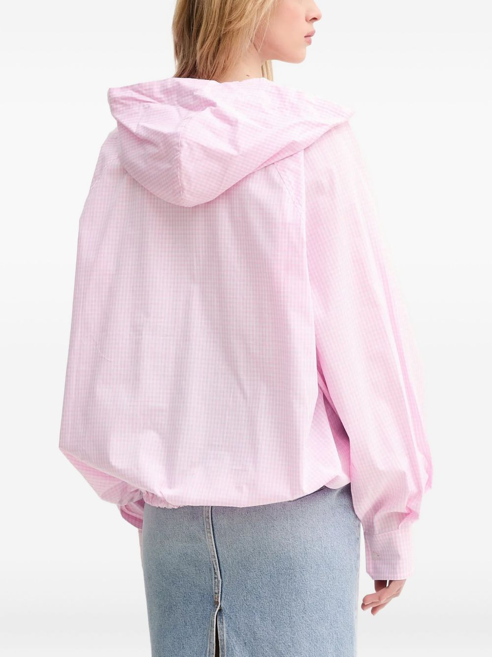 gingham hoodie - 3