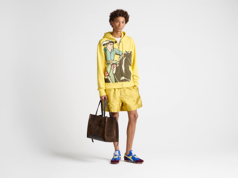 MENS COWBOY FRONT ZIP HOODIE IN LEMON 6