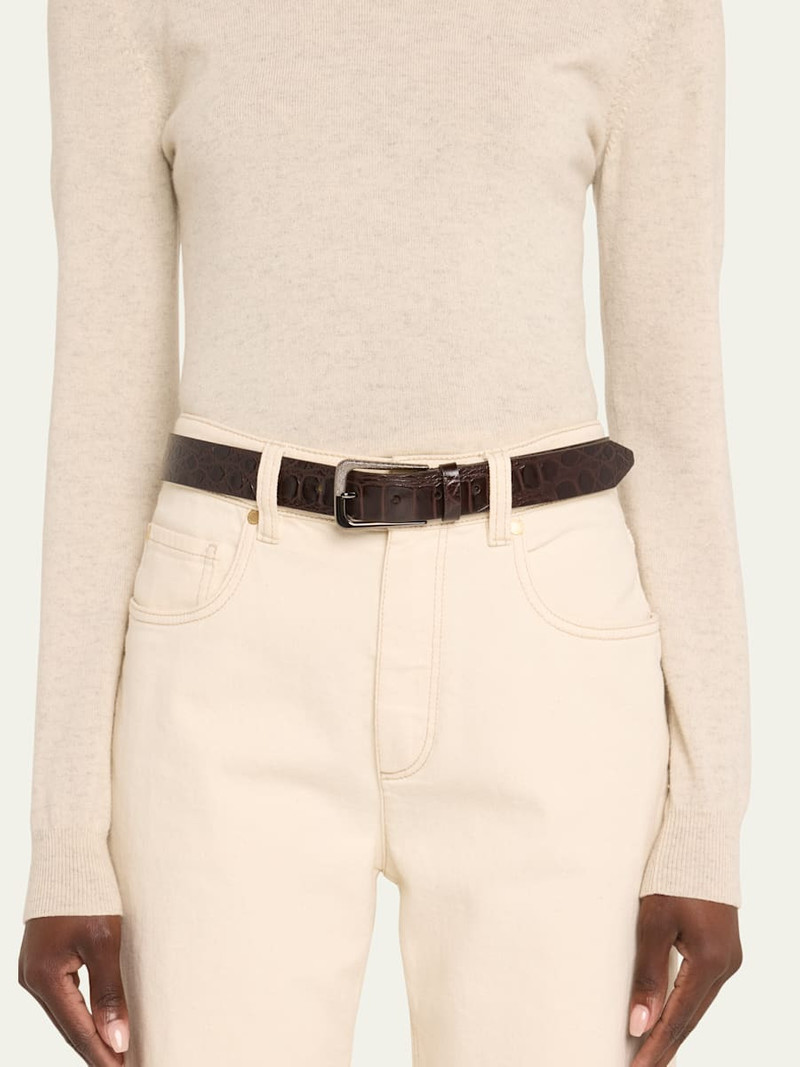 Brunello Cucinelli Vintage-Effect Leather Belt outlook