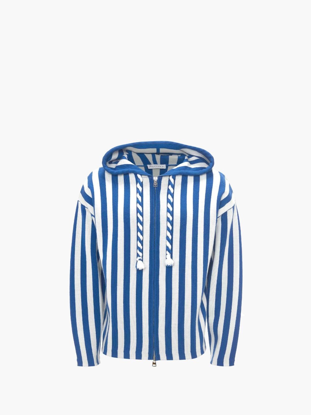 STRIPED ZIP FRONT ANCHOR HOODIE - 1