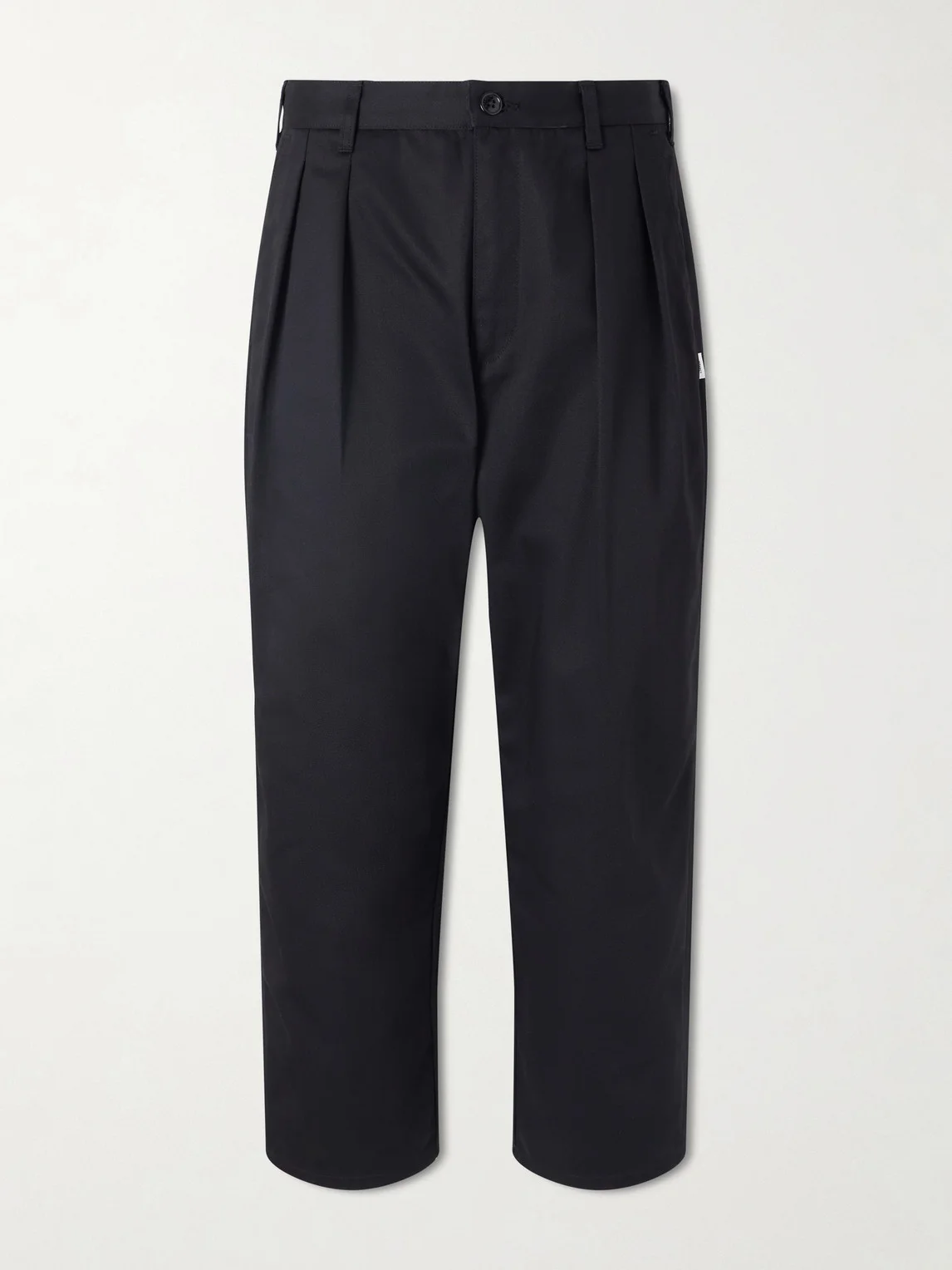 Straight-Leg Pleated Twill Trousers - 1