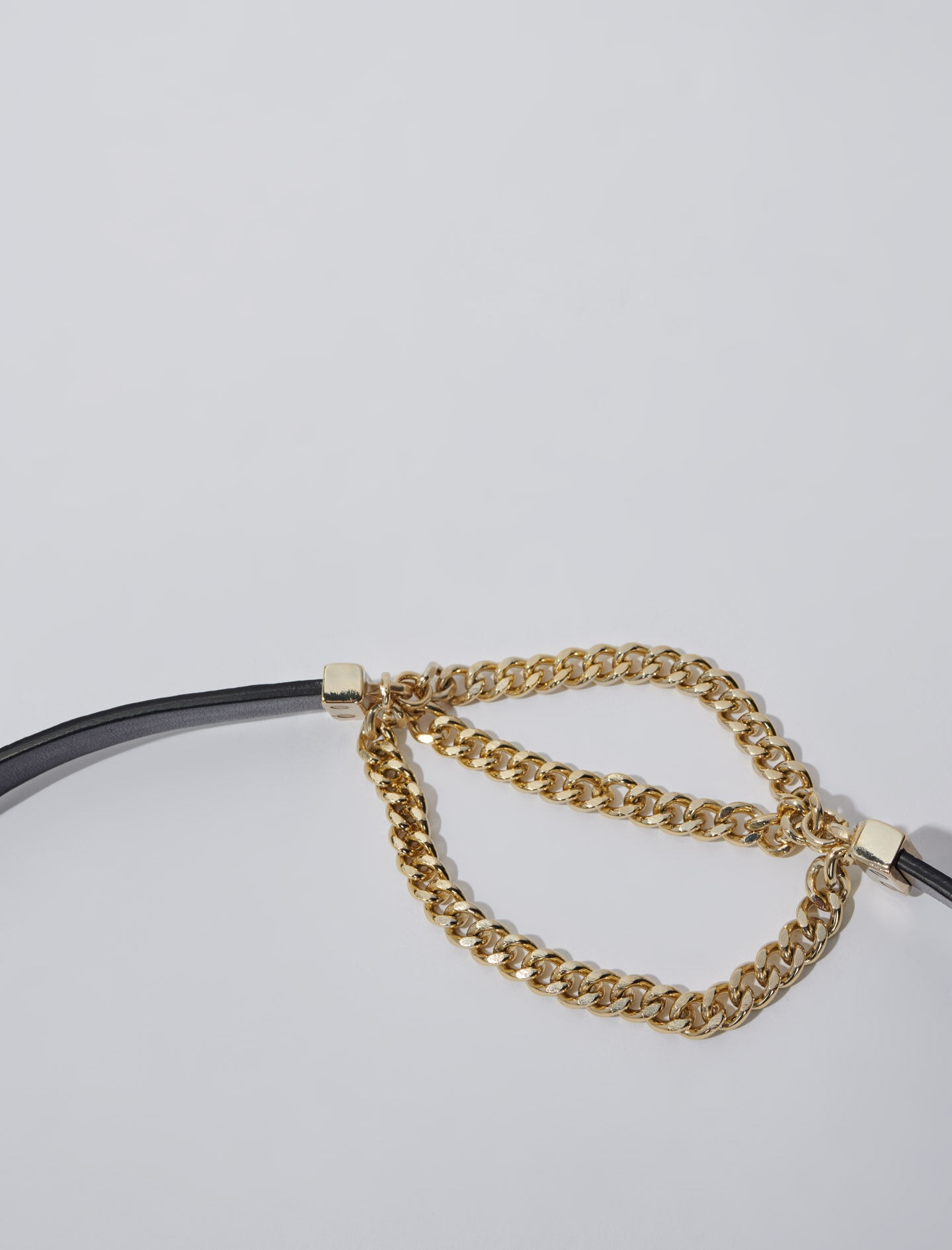 Clover leather and chain belt - 3