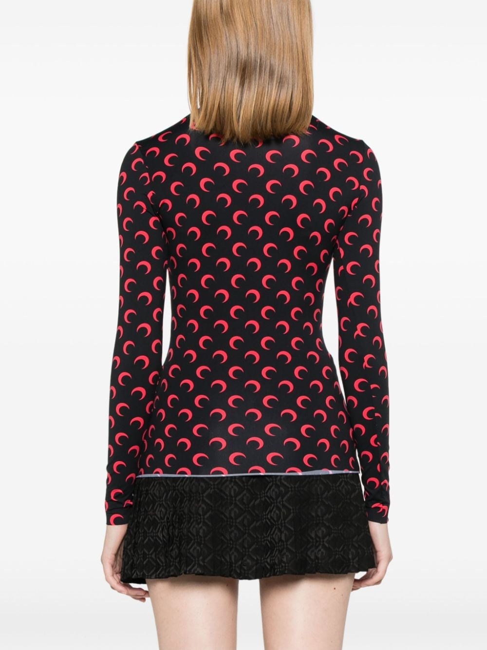 moon-print jersey T-shirt - 4