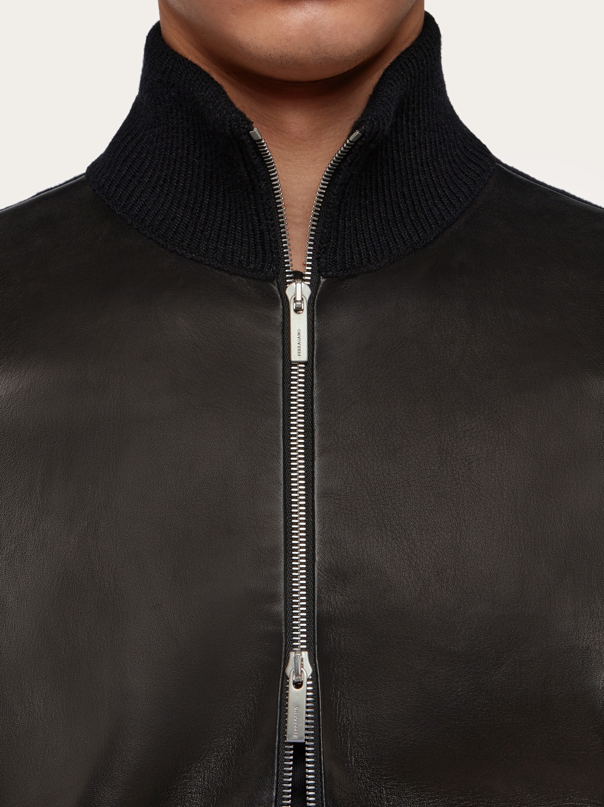Blouson with leather inserts - 6