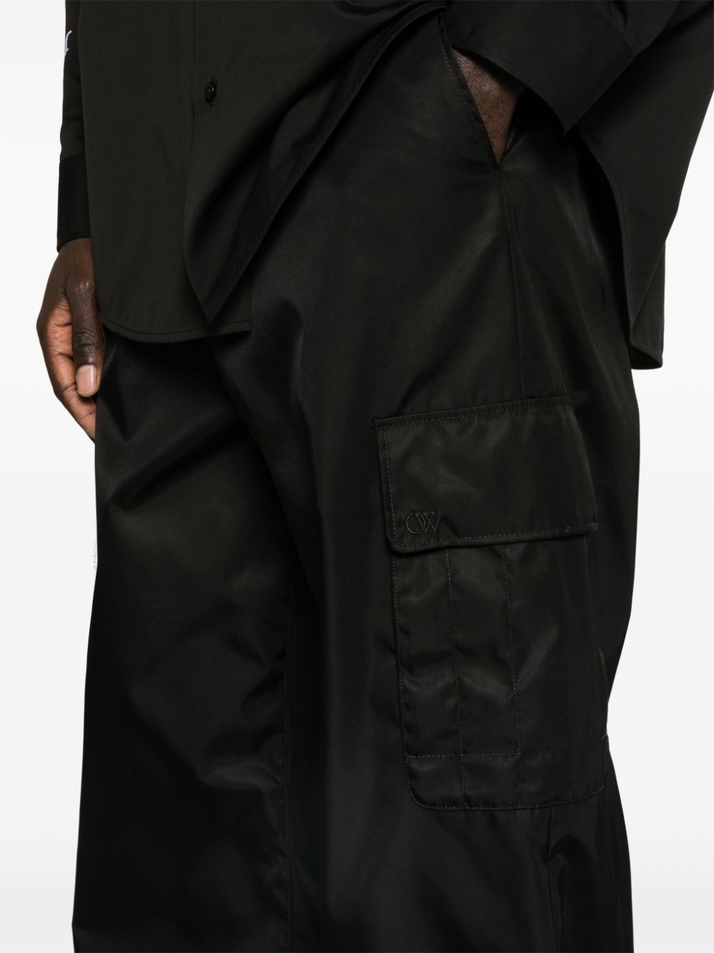 wide-leg cargo trousers - 5