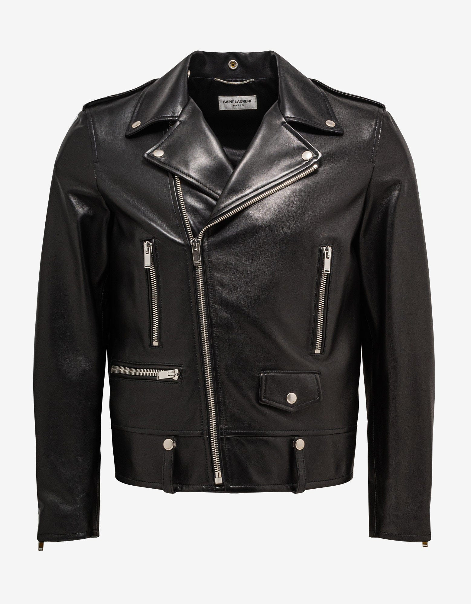 Saint Laurent Black Motorcycle Jacket - 1