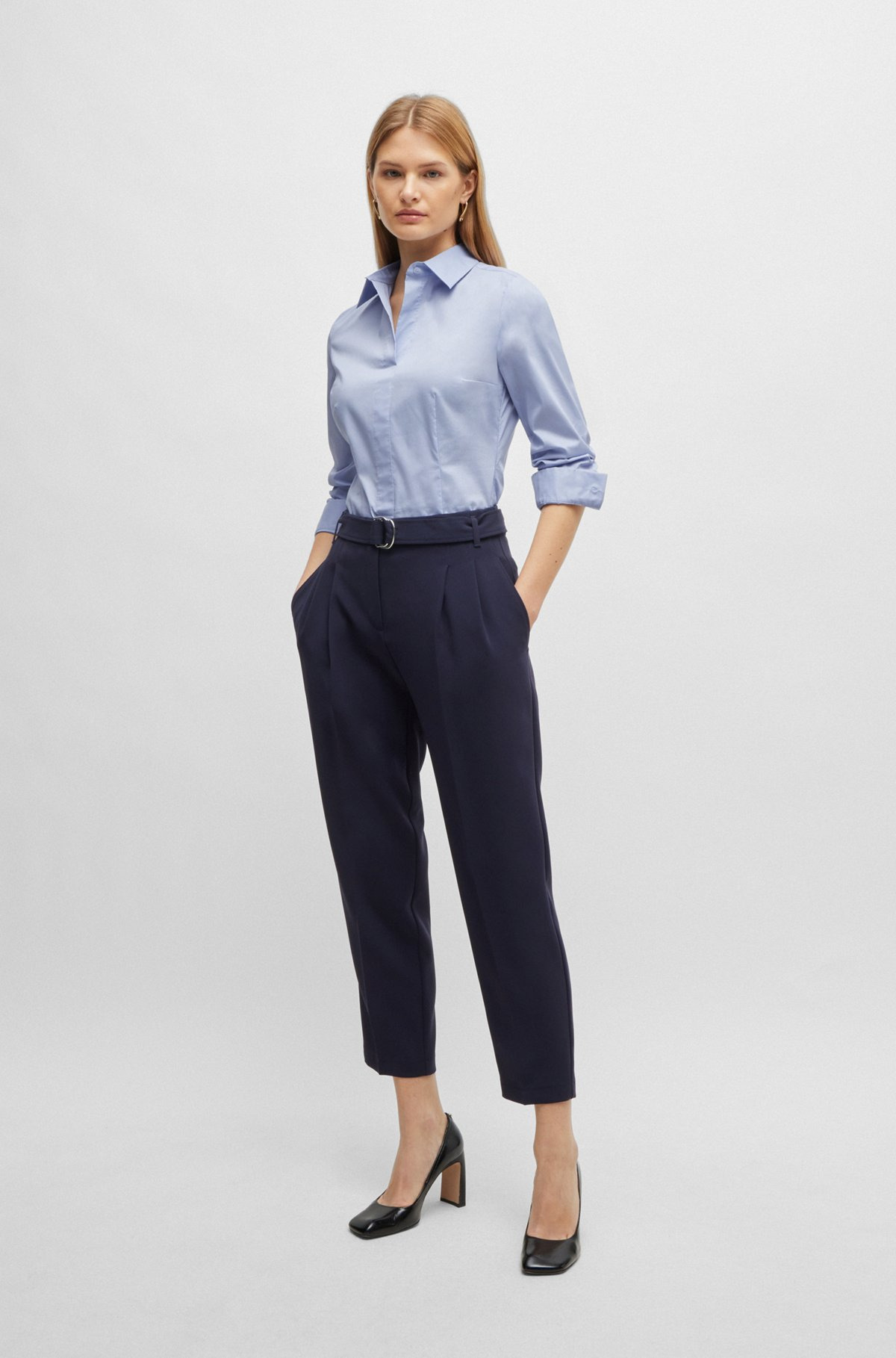 SLIM-FIT BLAZER IN A STRETCH COTTON - 3