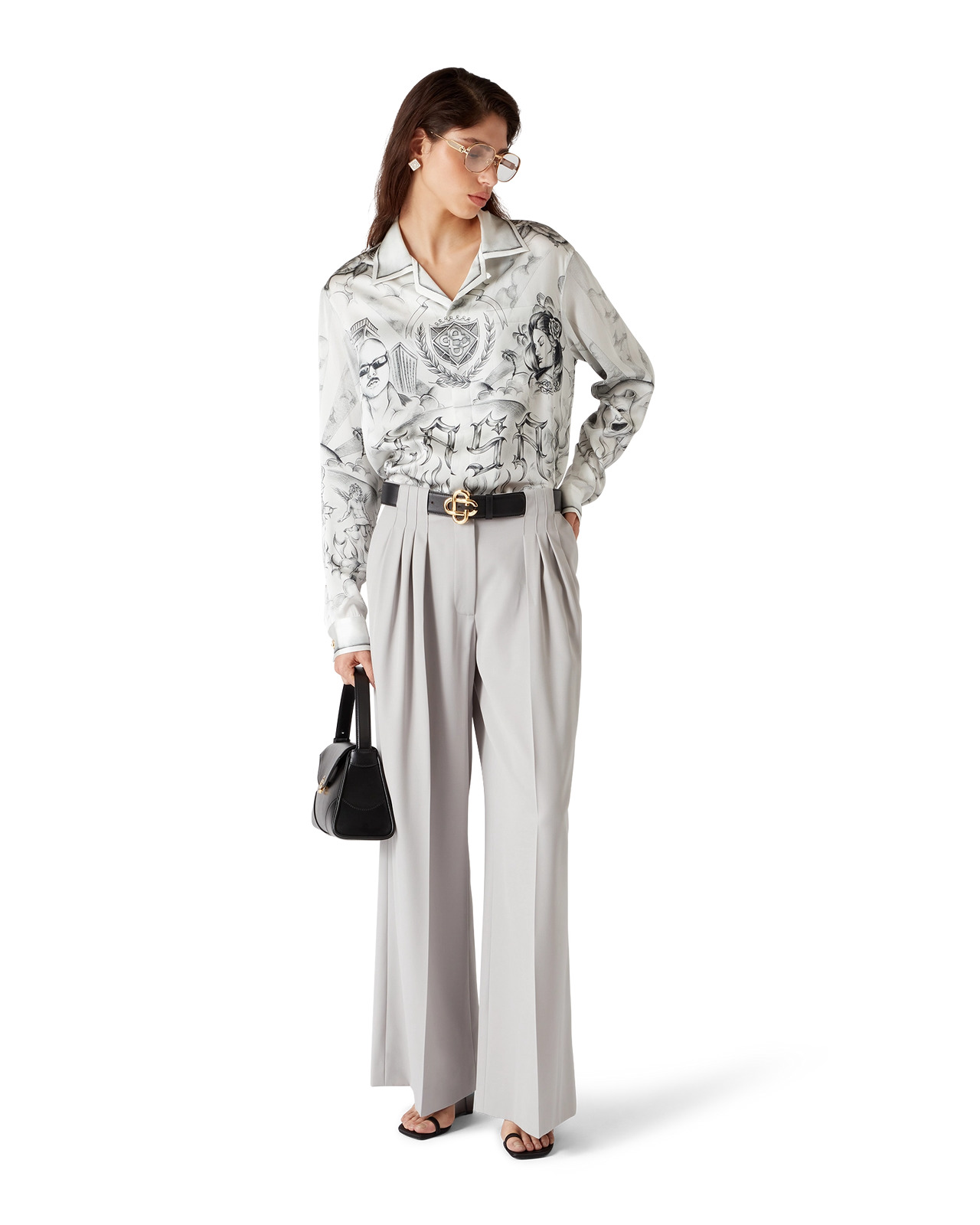 Wool Triple Pleat Tailored Trousers | Casablanca Paris - 2