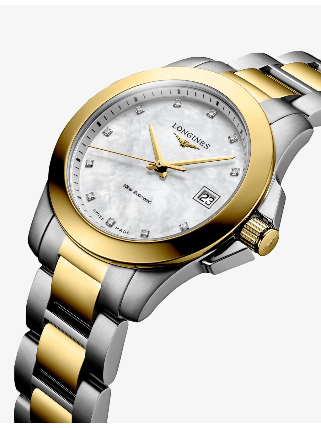 L3.377.3.87.7 Conquest Stainless-Steel and Yellow-Gold PVD Quartz Watch - 3
