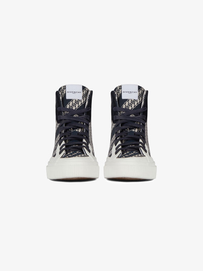 Givenchy GIVENCHY chain Tennis Light high top sneakers in canvas outlook